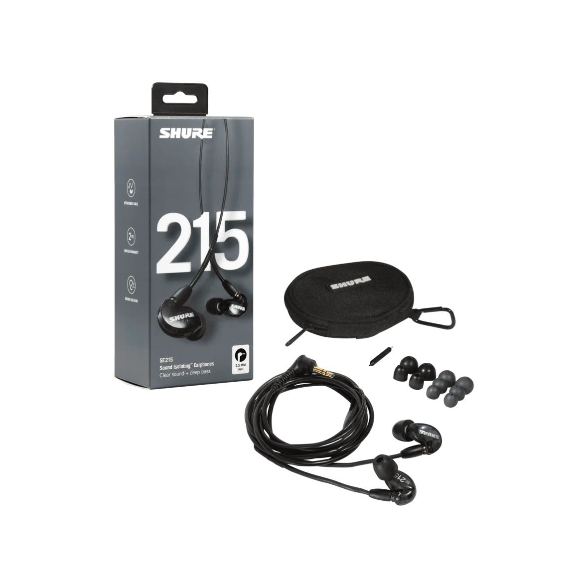 Shure SE215 Sound Isolating Earphones Black