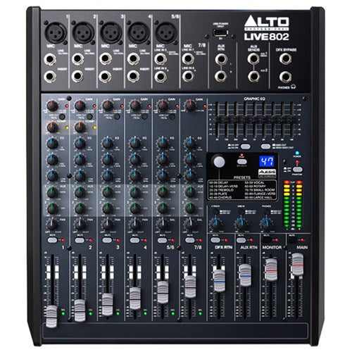 Alto Professional - Live 802 Professional 8/CH 2-Bus USB Mixer & Effects