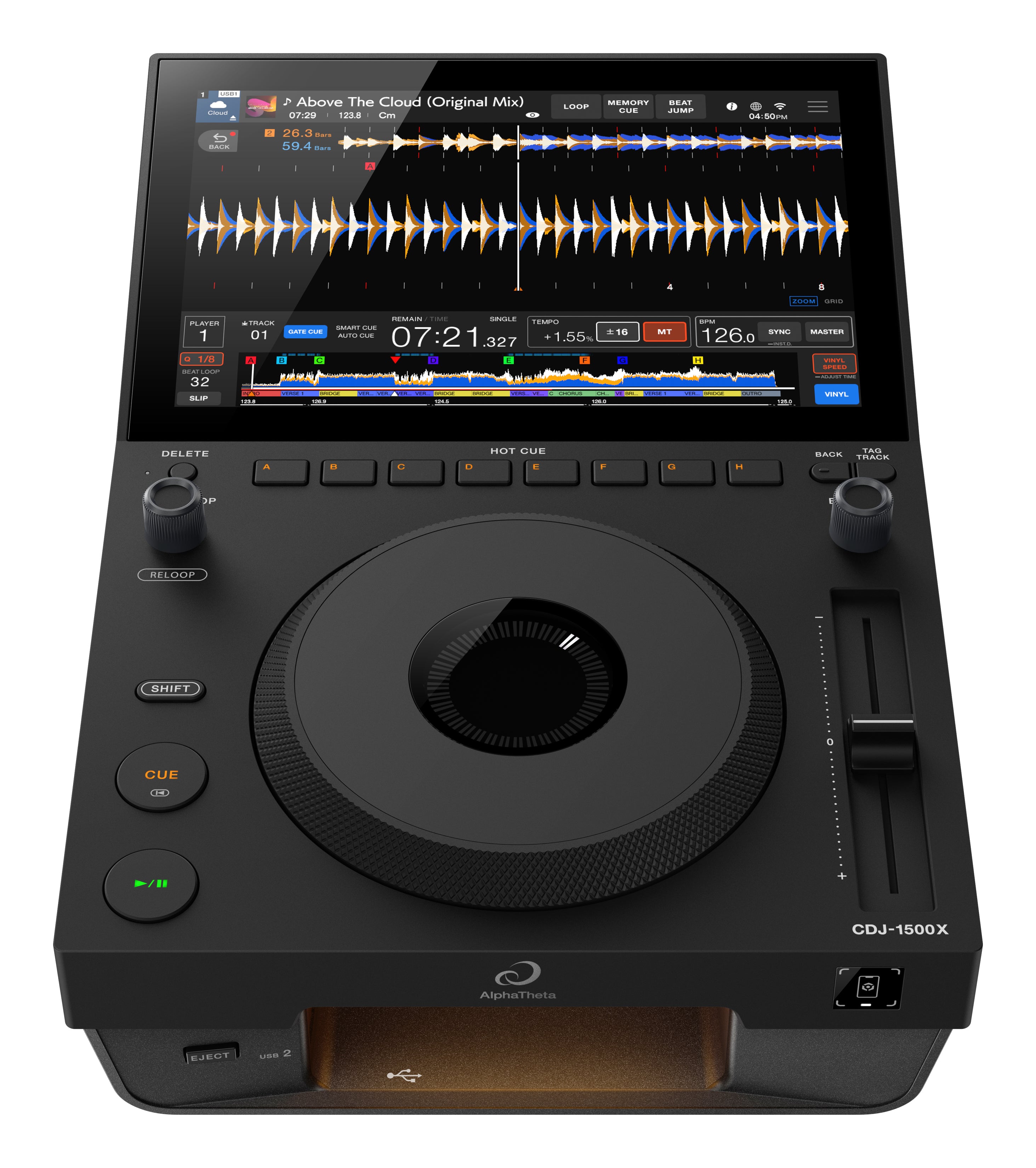 AlphaTheta CDJ-1500X Professional Digital Media Player – Black