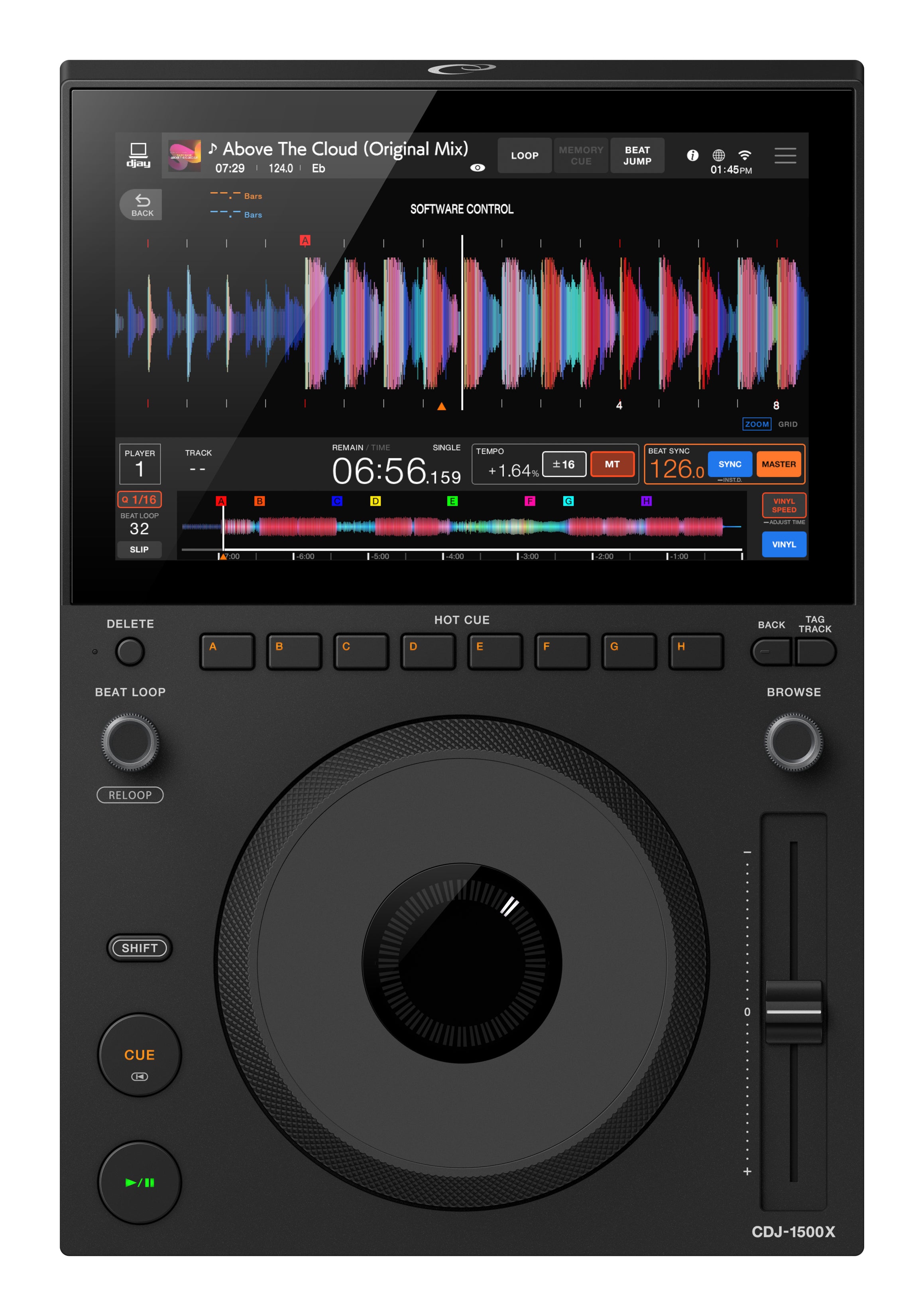 AlphaTheta CDJ-1500X Professional Digital Media Player – Black