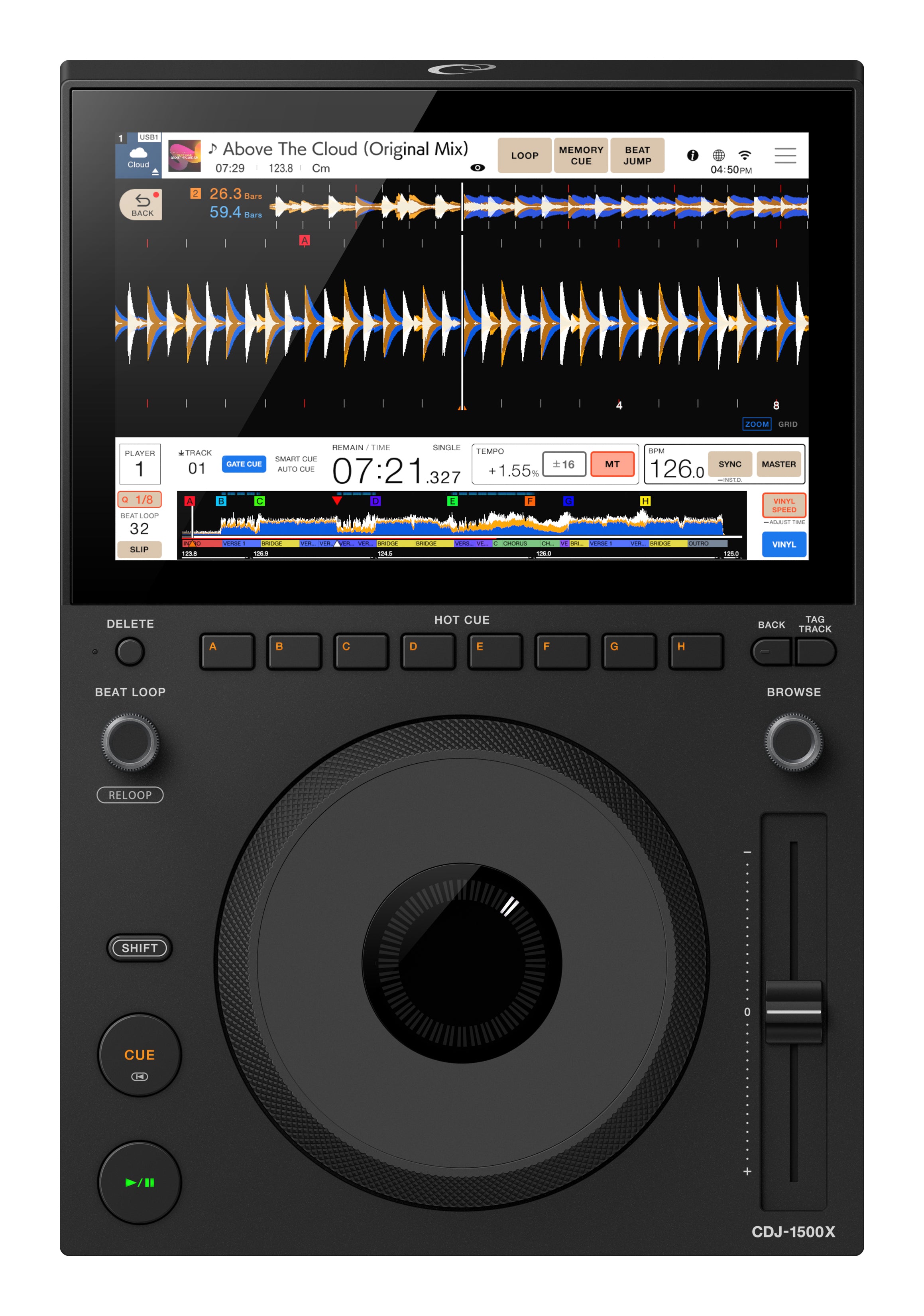 AlphaTheta CDJ-1500X Professional Digital Media Player – Black