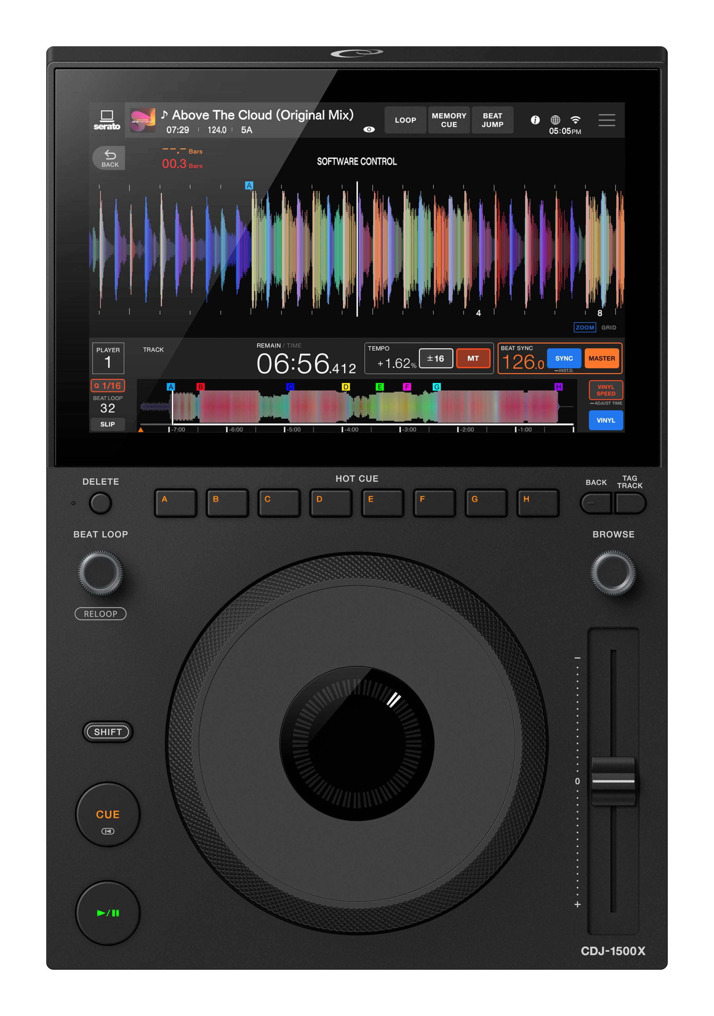 AlphaTheta CDJ-1500X Professional Digital Media Player – Black