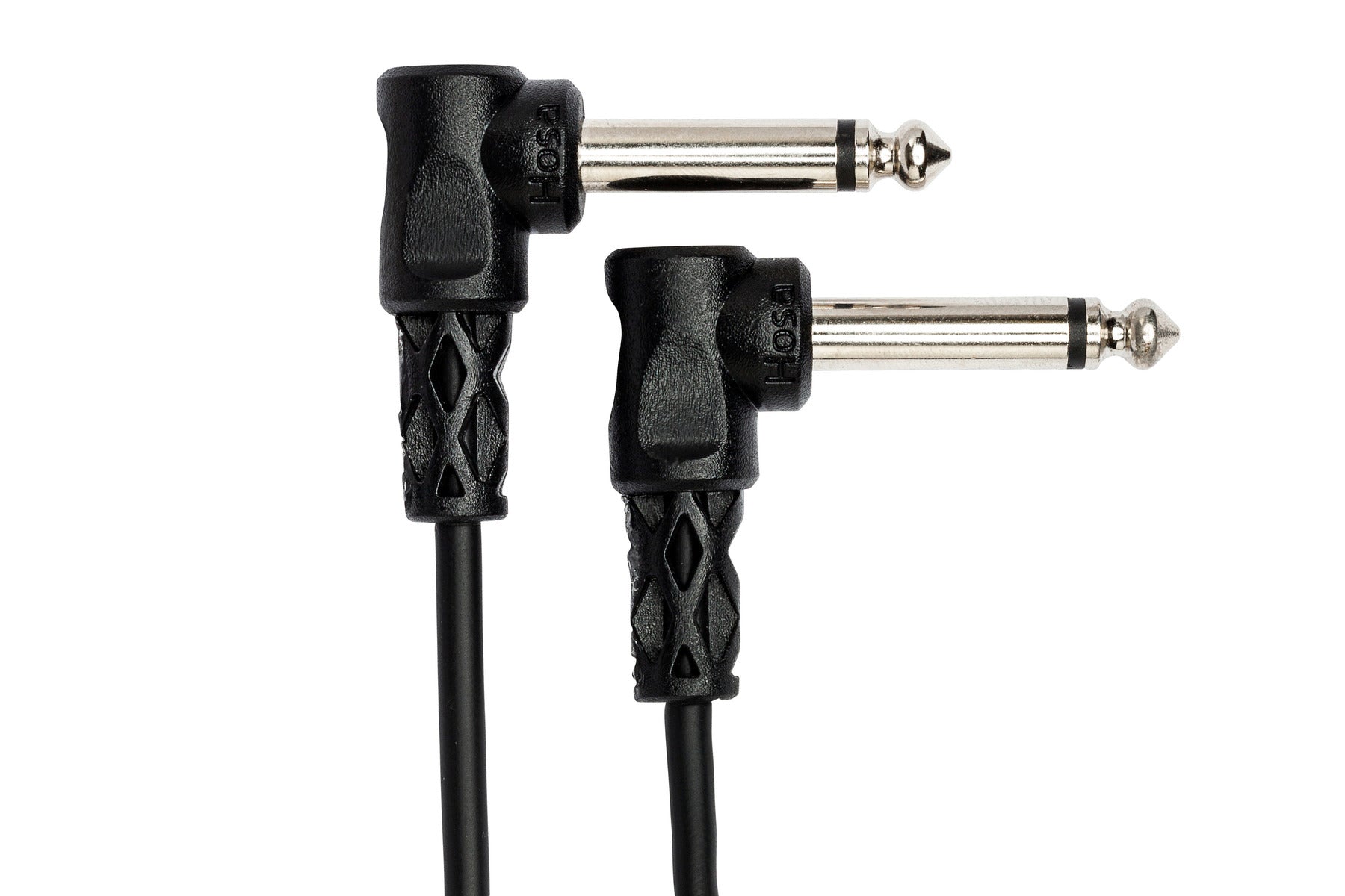 The Hosa CFS606 Guitar Patch Cable, Molded Right-Angle To Same, 6 In / 15Cm, 6 Pc