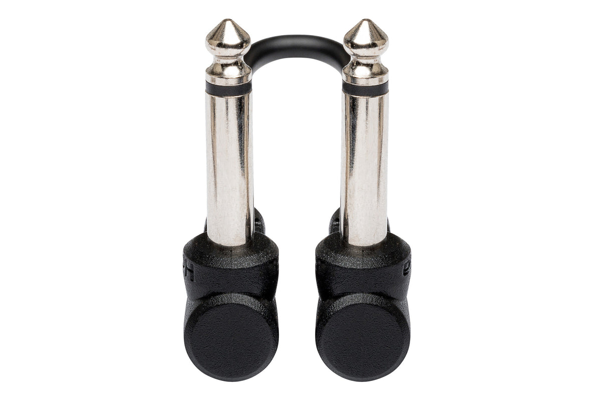The Hosa CFS112 Guitar Patch Cable, Molded Right-Angle To Same, 1 Ft / 0.3M