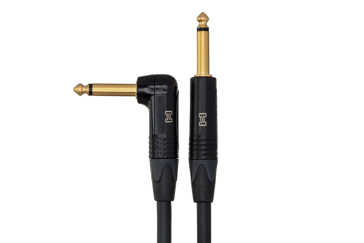 Hosa Edge CGK025R Edge Guitar Cable, Neutrik Straight To Right-Angle, 25 Ft / 7.6M