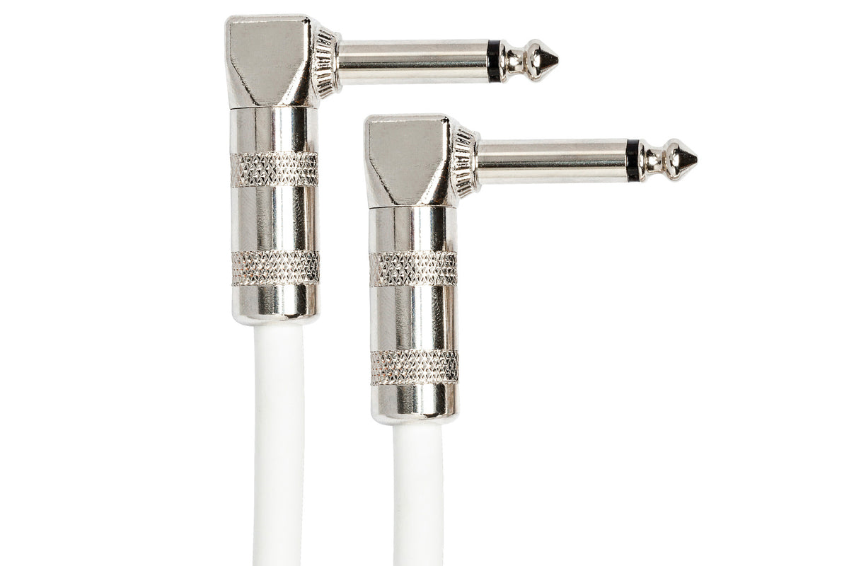 The Hosa CPE118 Guitar Patch Cable, Right-Angle To Same, 18 In / 45Cm