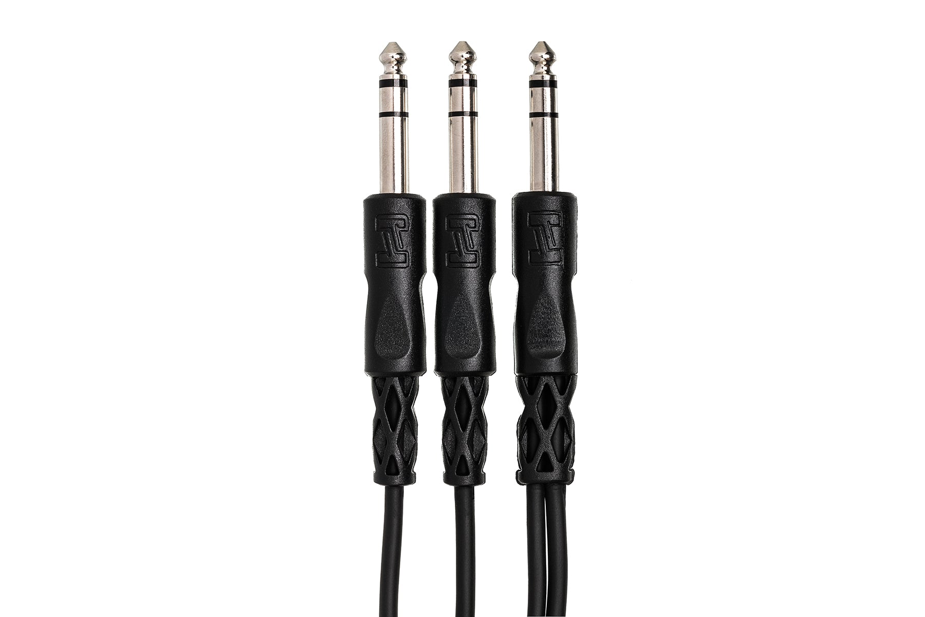 Hosa CYS103 Y Cable, 1/4 In TRS To Dual 1/4 In TRS, 3 Ft / 0.9m