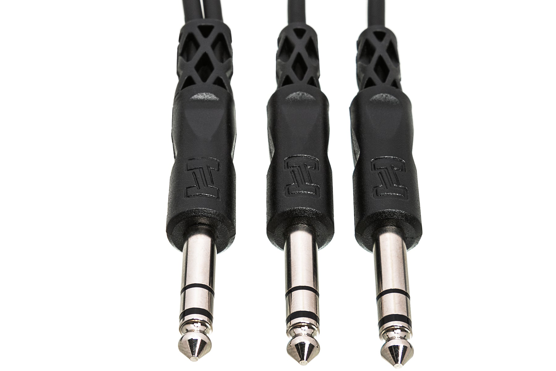 Hosa CYS103 Y Cable, 1/4 In TRS To Dual 1/4 In TRS, 3 Ft / 0.9m