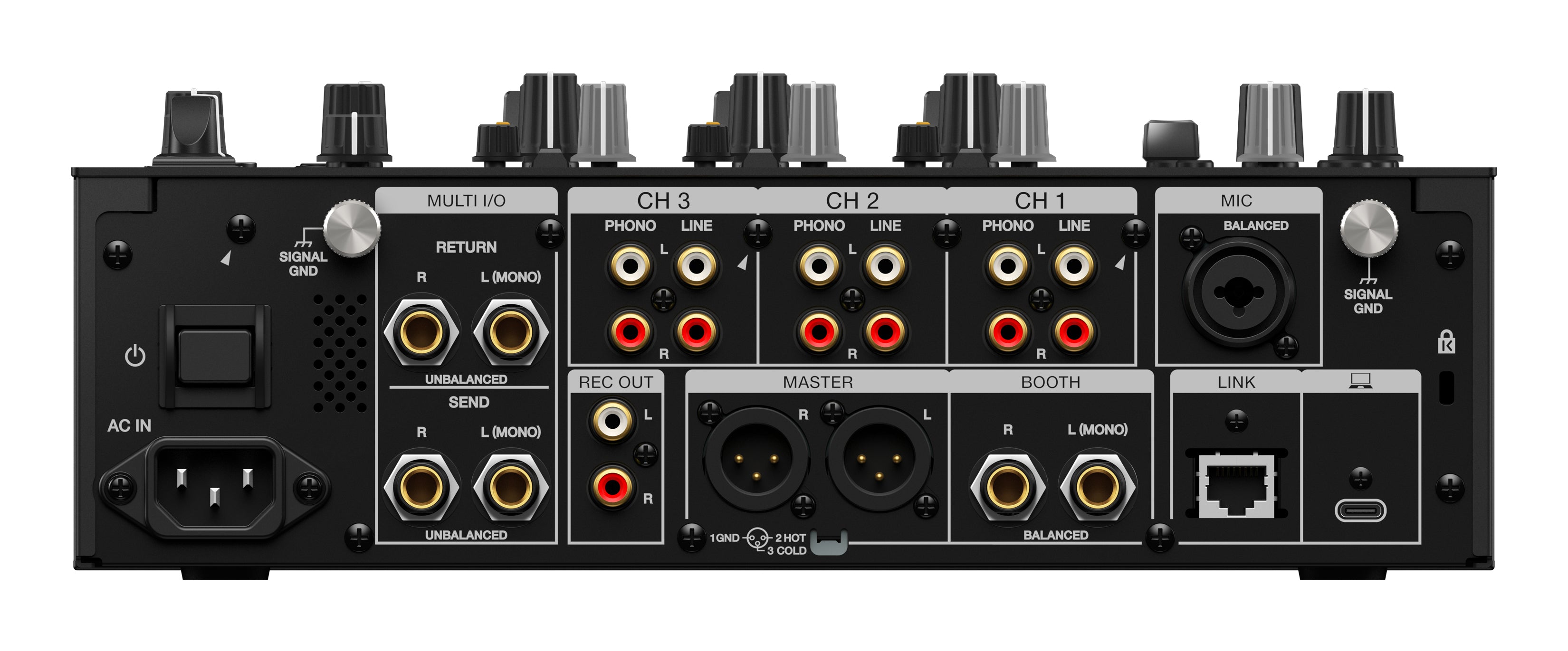 AlphaTheta DJM-V5 Professional 3-Channel DJ Mixer with SonicLink Wireless Monitoring