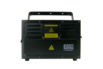 Event Lighting Lite EL5000RGBPRO - 5W RGB Animation Laser. ILDA, RJ45, 30K Scanner - Road case included