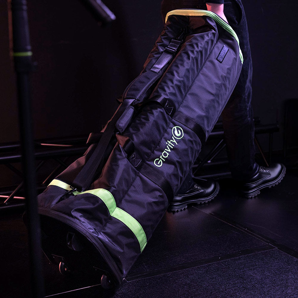 Gravity GTBGMS6B Touring Transport Bag For 6 Mic Stands with Wheels