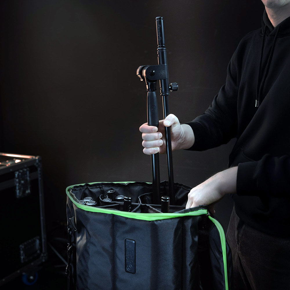 Gravity GTBGMS6B Touring Transport Bag For 6 Mic Stands with Wheels