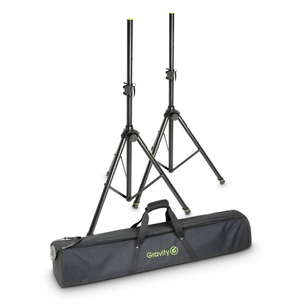 Gravity GSS5212BSET1 Set Of 2 Steel Speaker Stands & Carrying Bag