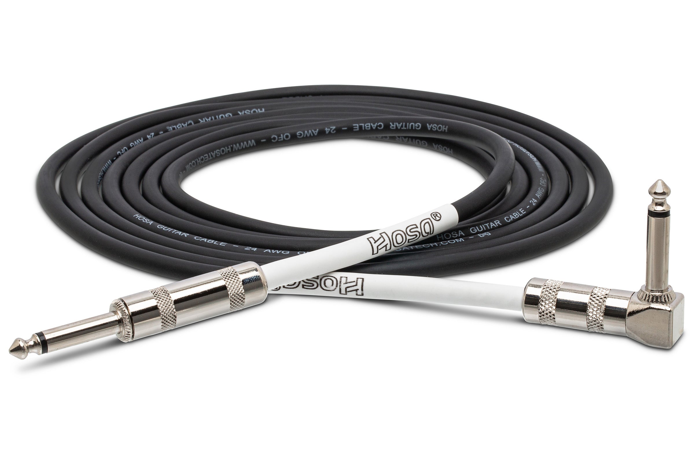 Hosa GTR215R Guitar Cable, Straight To Right-Angle, 15 Ft / 4.5M