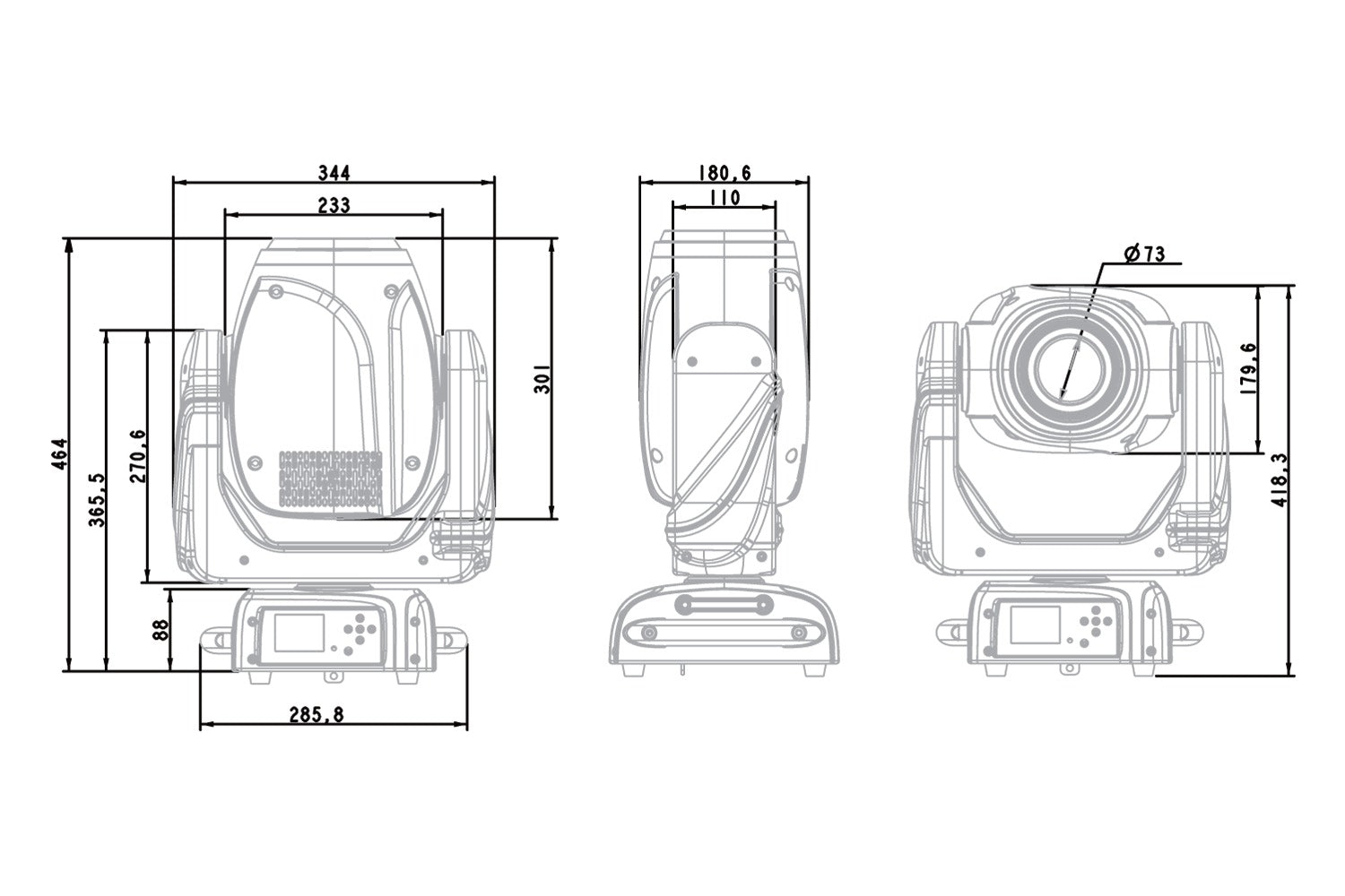 Event Lighting HAVOCS150 - 150W LED Spot Moving Head