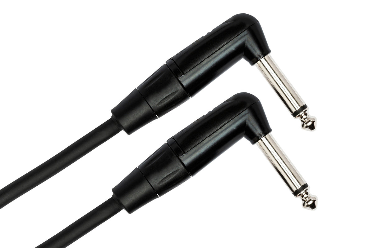 Hosa Pro HGTR000.5Rr Pro Guitar Patch Cable, Rean Right-Angle To Same, 6 In / 15Cm