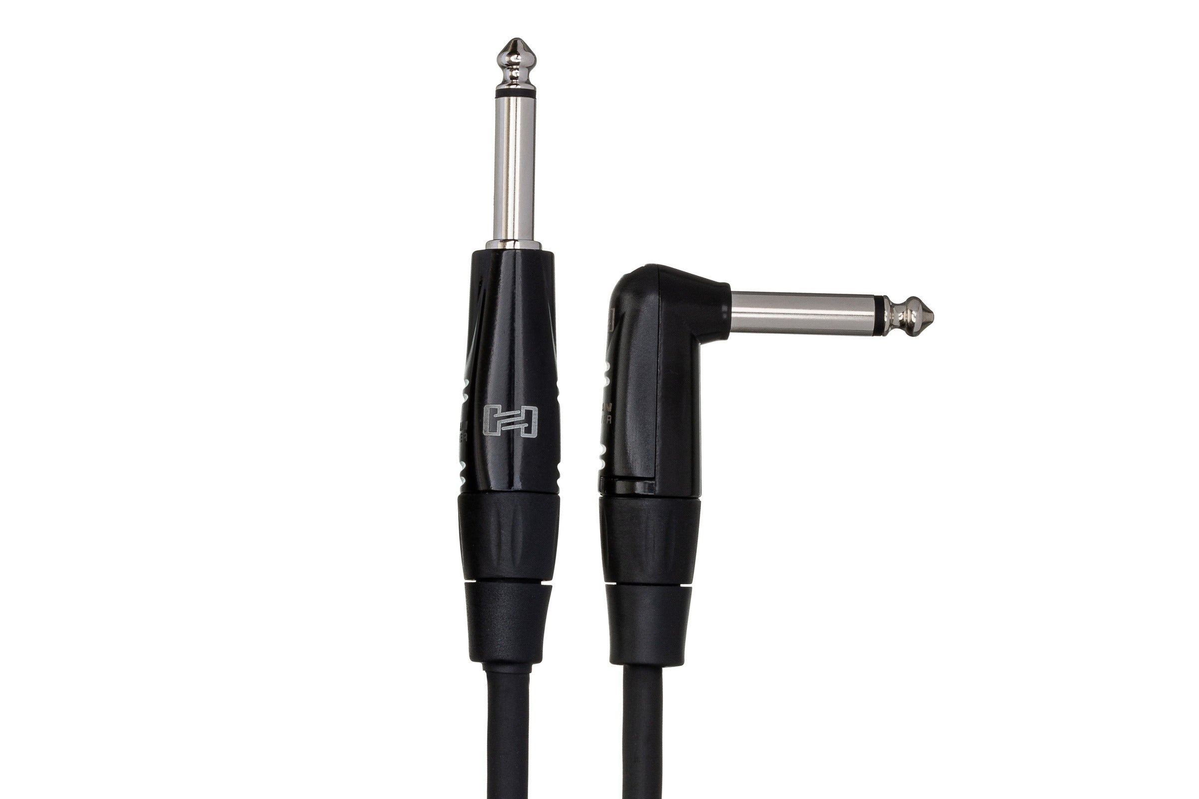 Hosa Pro HGTR025R Pro Guitar Cable, Rean Straight To Right-Angle, 25 Ft / 7.6M
