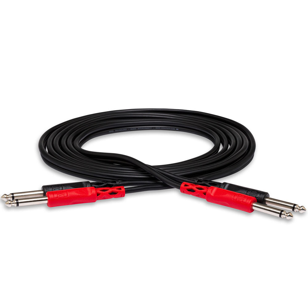Hosa CPP204 Stereo Interconnect, Dual 1/4 In TS To TS, 4 M