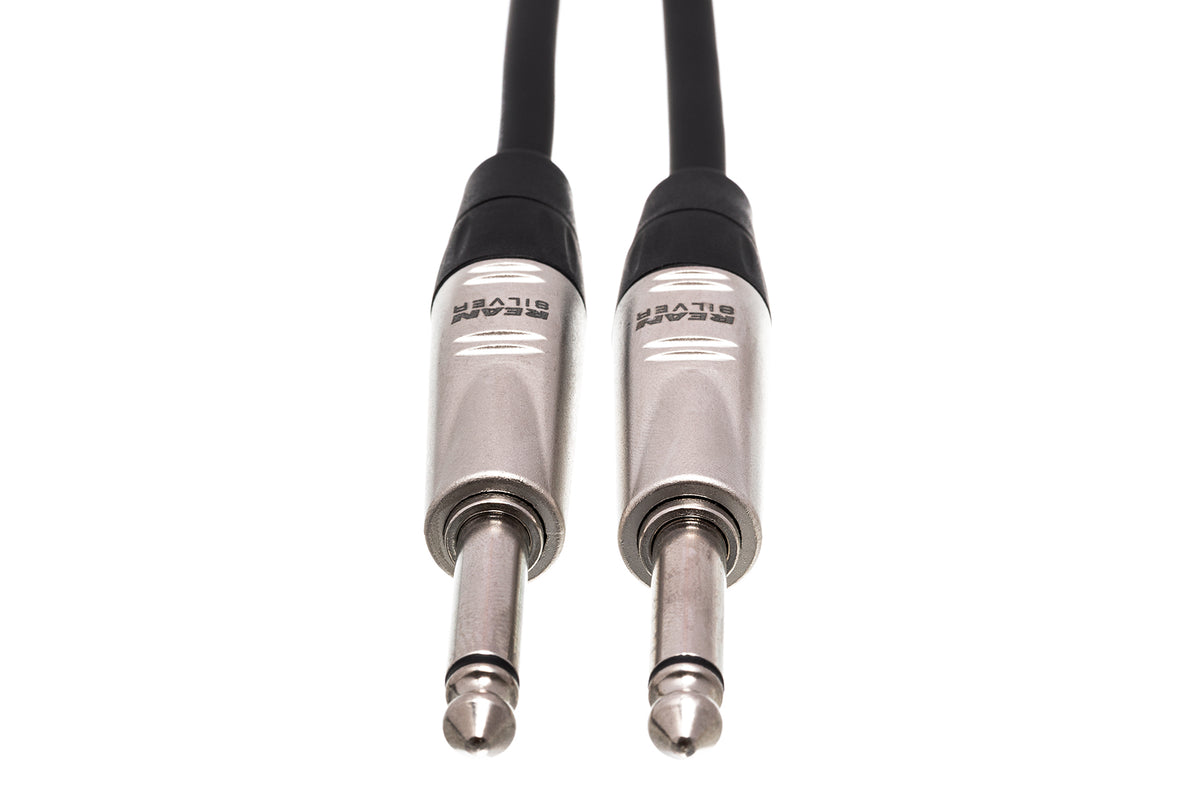 Hosa Pro HPP003 Pro Unbalanced Interconnect, Rean 1/4 In TS To Same, 3 Ft / 0.9M