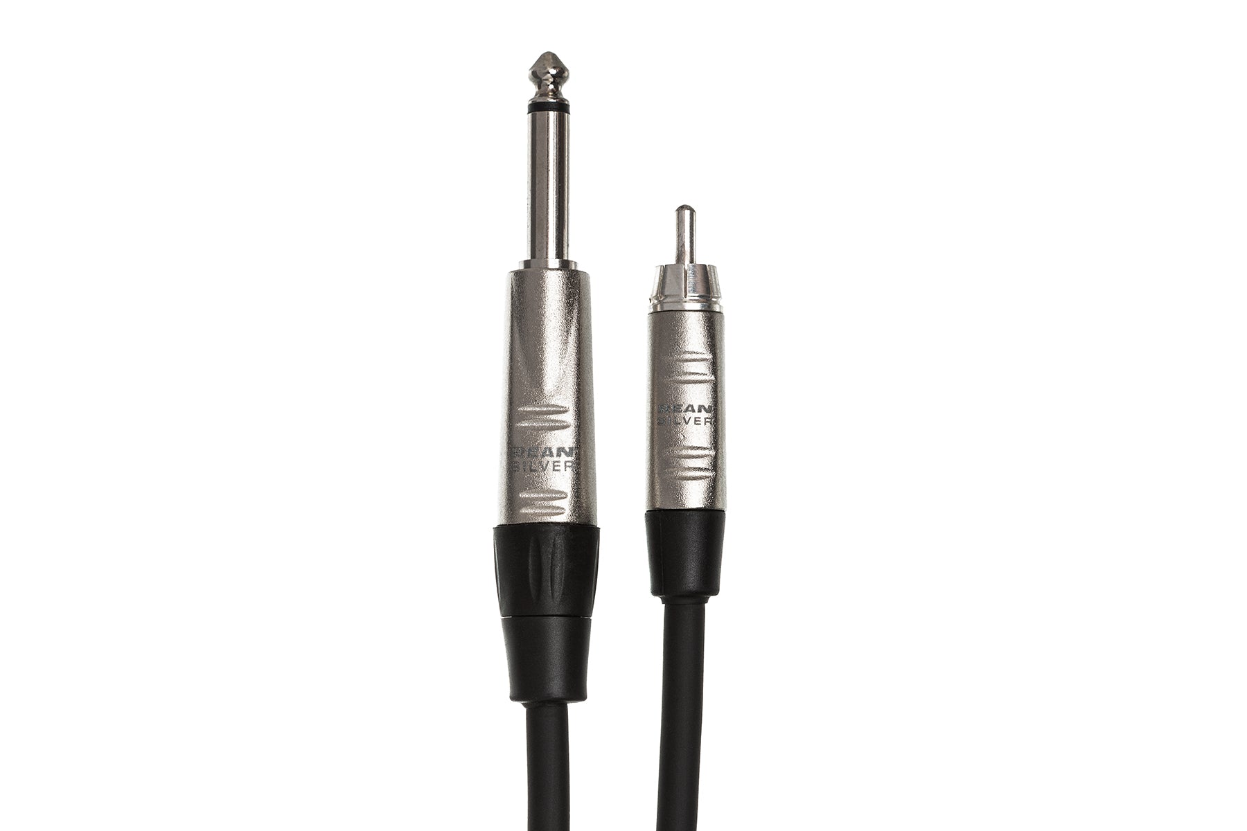 Hosa Pro HPR003 Pro Unbalanced Interconnect, Rean 1/4 In TS To RCA, 3 Ft / 0.9M