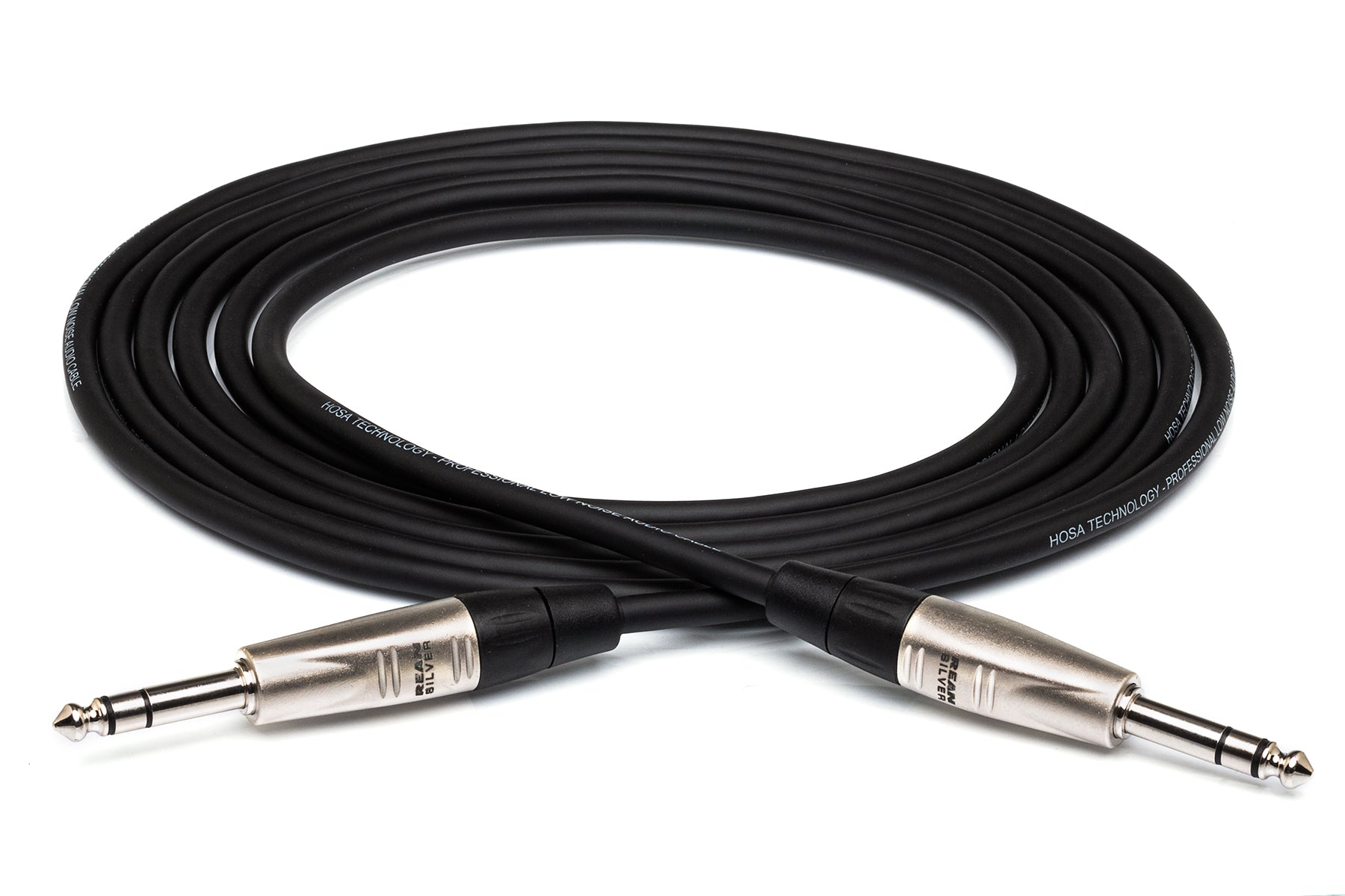Hosa Pro HSS020 Pro Balanced Interconnect, Rean 1/4 In TRS To Same, 20 Ft / 6M
