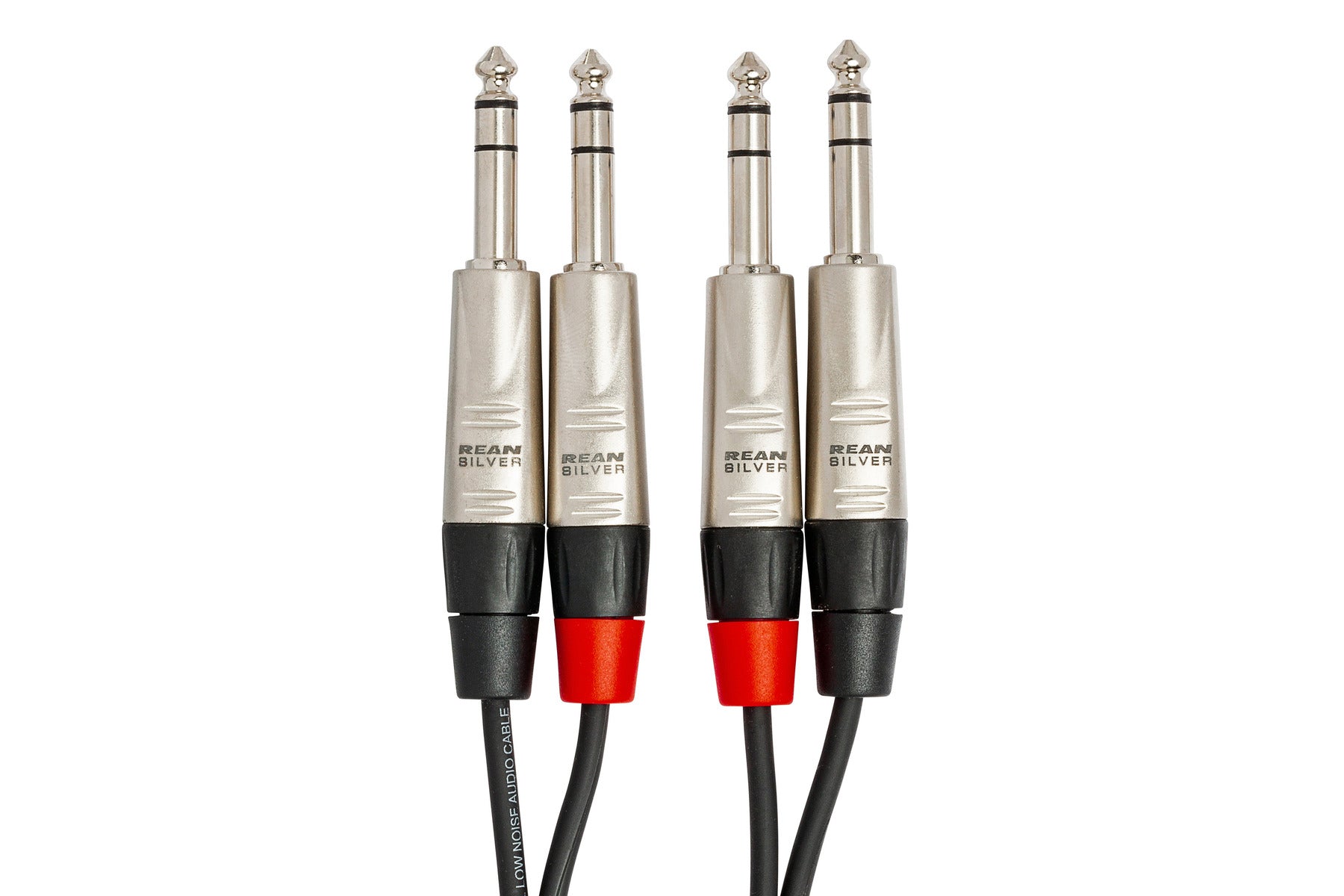 Hosa Pro HSS005X2 Pro Stereo Interconnect, Dual Rean 1/4 In TRS To TRS, 5 Ft / 1.5M