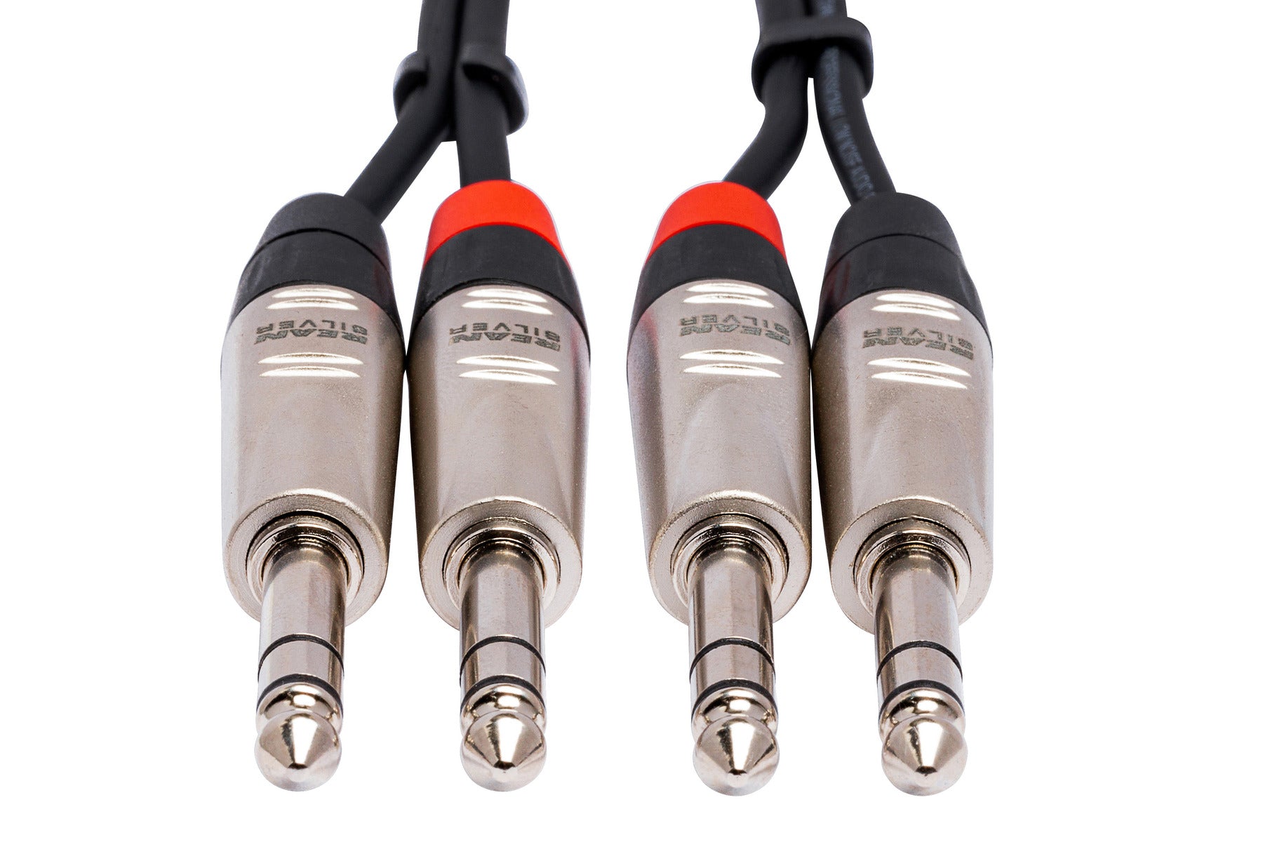 Hosa Pro HSS005X2 Pro Stereo Interconnect, Dual Rean 1/4 In TRS To TRS, 5 Ft / 1.5M