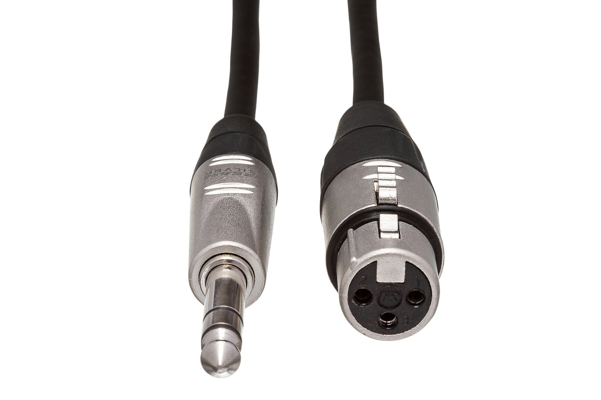 Hosa Pro HXS005 Pro Balanced Interconnect, Rean XLR Female To 1/4 In TRS, 5 Ft / 1.5M