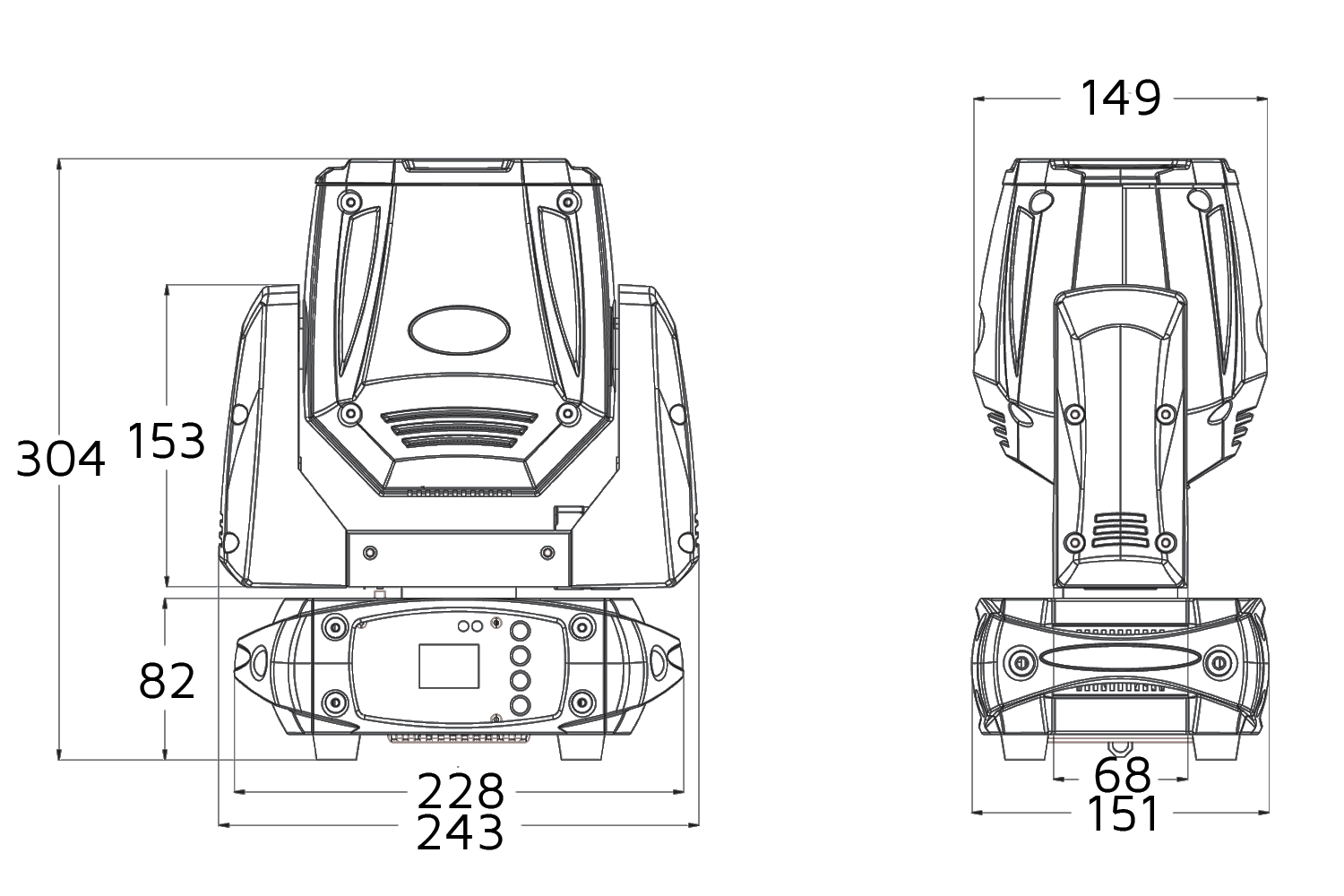 Event Lighting Lite - LM75B Beam Moving Head