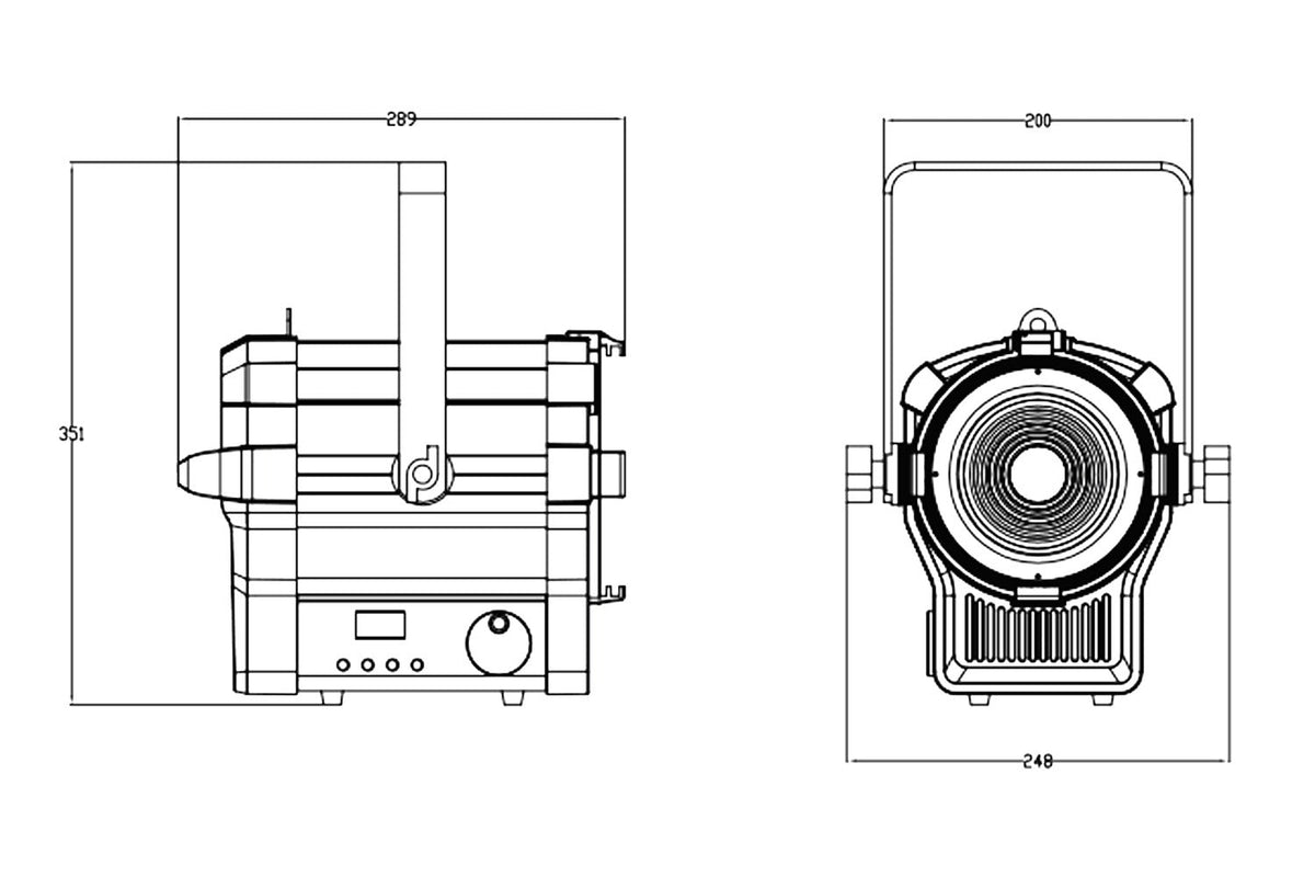 Event Lighting OPERAC100FCF - Compact Fresnel Engine with 100W COB RGBW LED