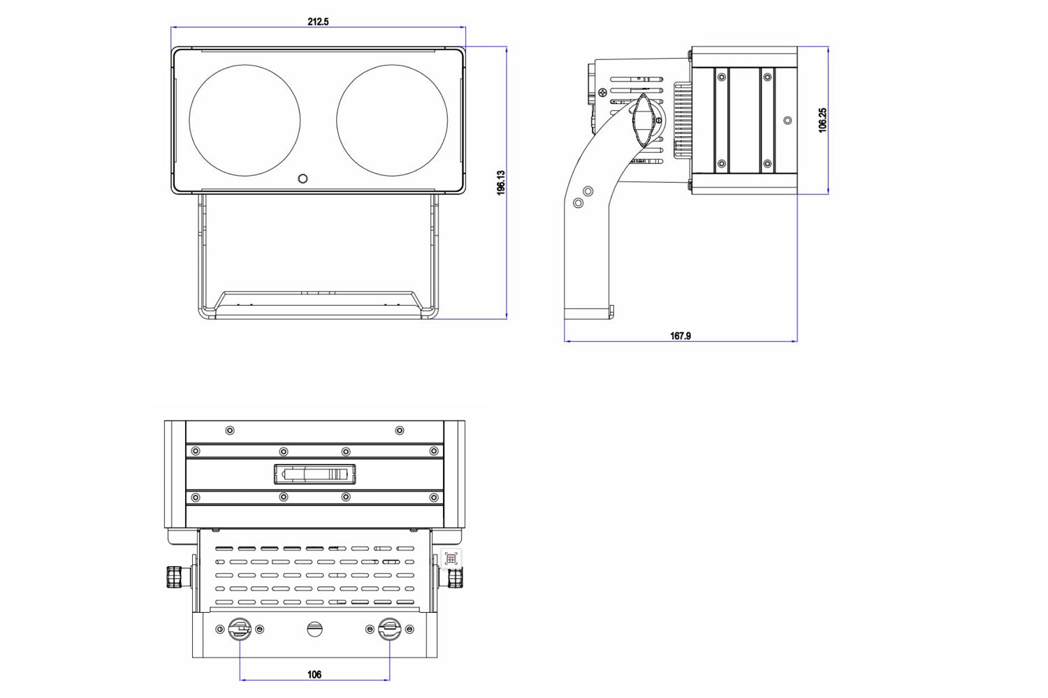 Event Lighting PANX21 - 2 x 40W COB RGB+CW+WW Pixel Control Panel
