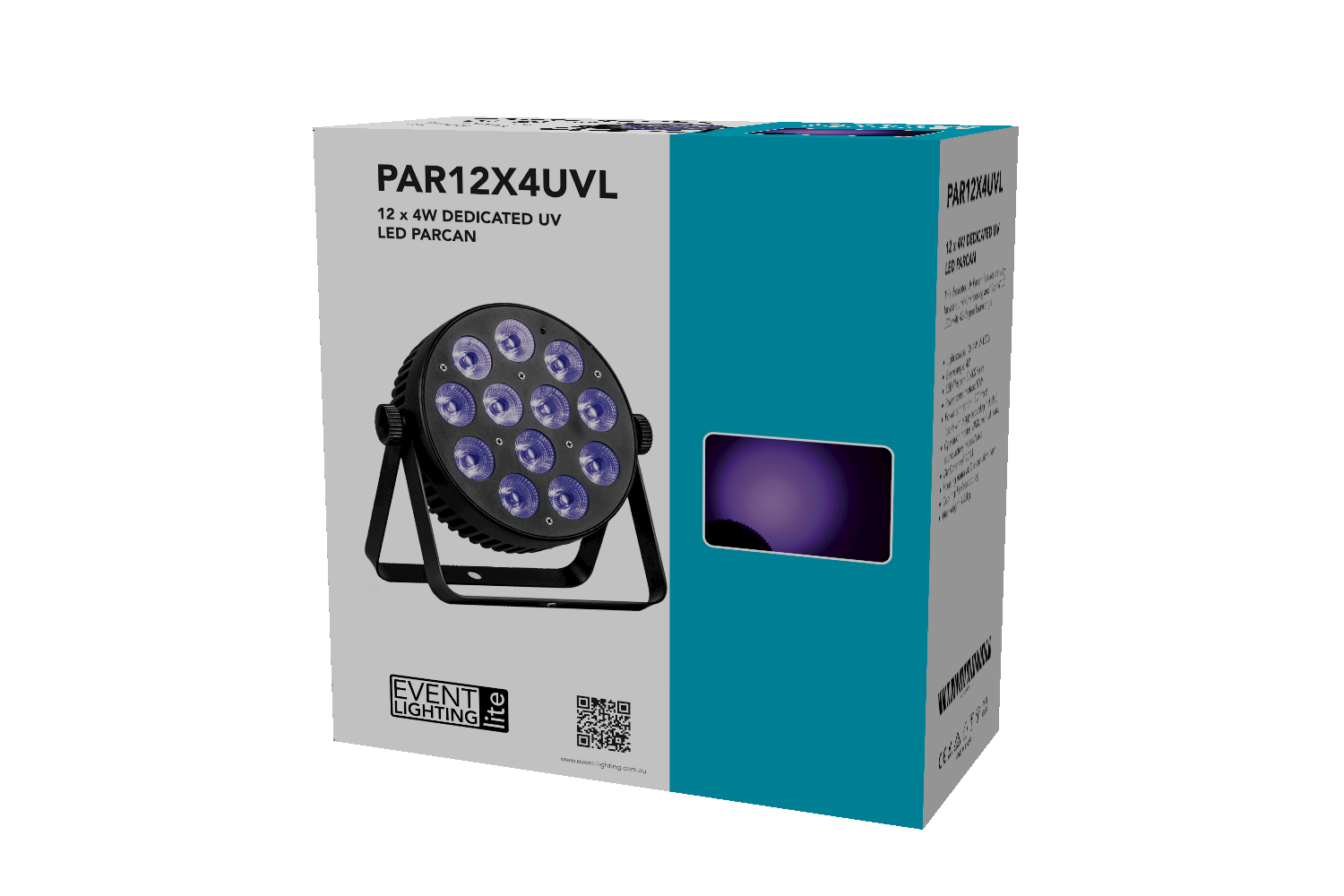 Event Lighting PAR12X4UVL-WH - Indoor Dedicated UV Lite Par (White)