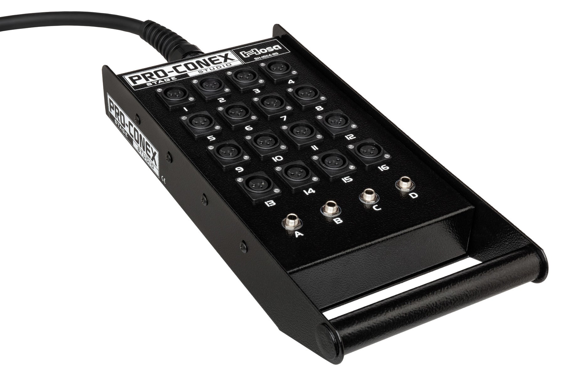 Hosa SH16X450 Pro-Conex Stage Box Snake, 16 X XLR Sends And 4 X 1/4 In TRS Returns, 50 Ft / 15M