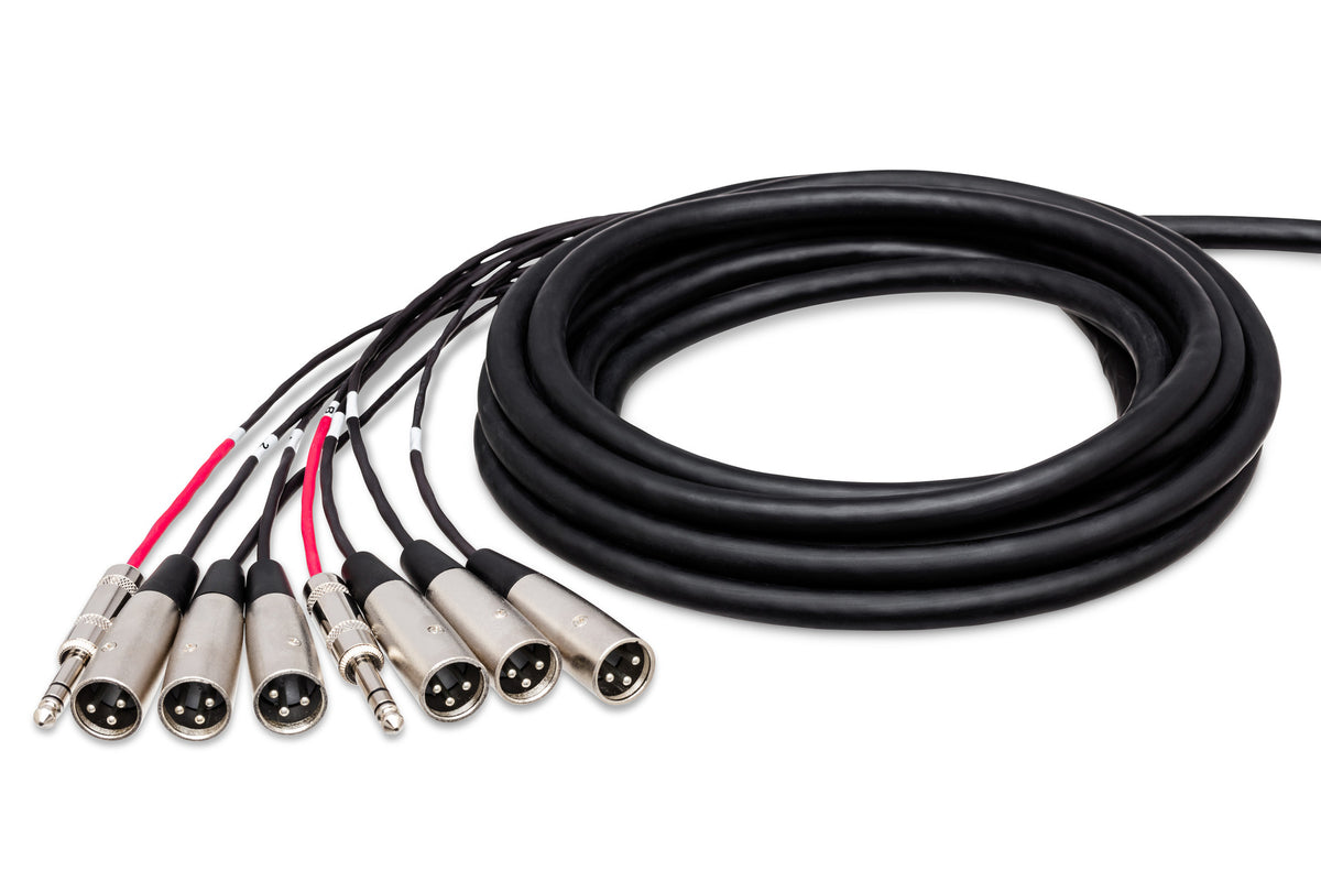 Hosa SH6X230 Pro-Conex Little Bro' Sub Snake, 6 X XLR Sends And 2 X 1/4 In TRS Returns, 30 Ft / 9M