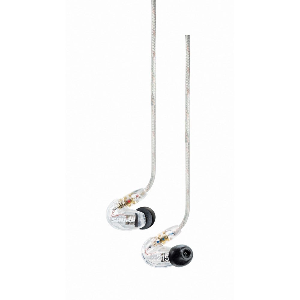Shure SE215-CL Stereo In-Ear Clear Earphones/Sound Isolating/Enhanced Bass 3.5mm EAC64 Cable