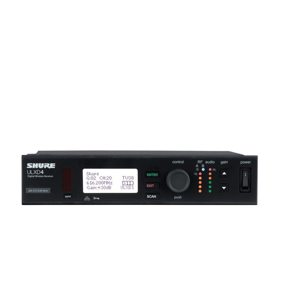 Shure ULXD4 Wireless Digital Receiver Frequency (H51: 534-598MHz)