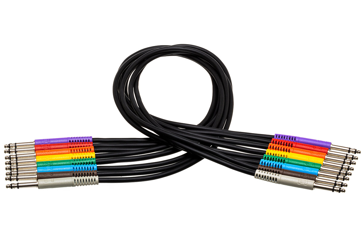 The Hosa TTS845 Balanced Patch Cables, TT TRS To Same, 1.5 Ft / 0.45M