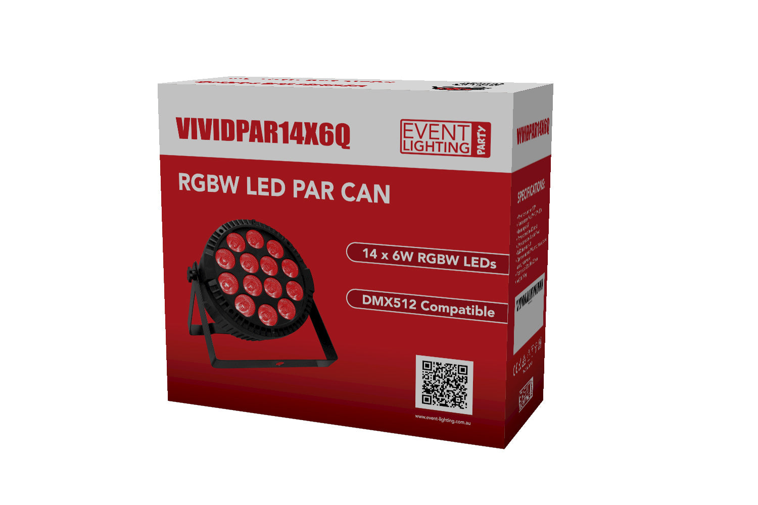 Event Lighting VIVIDPAR14X6Q - Indoor Party Par with 14 x 6W RGBW