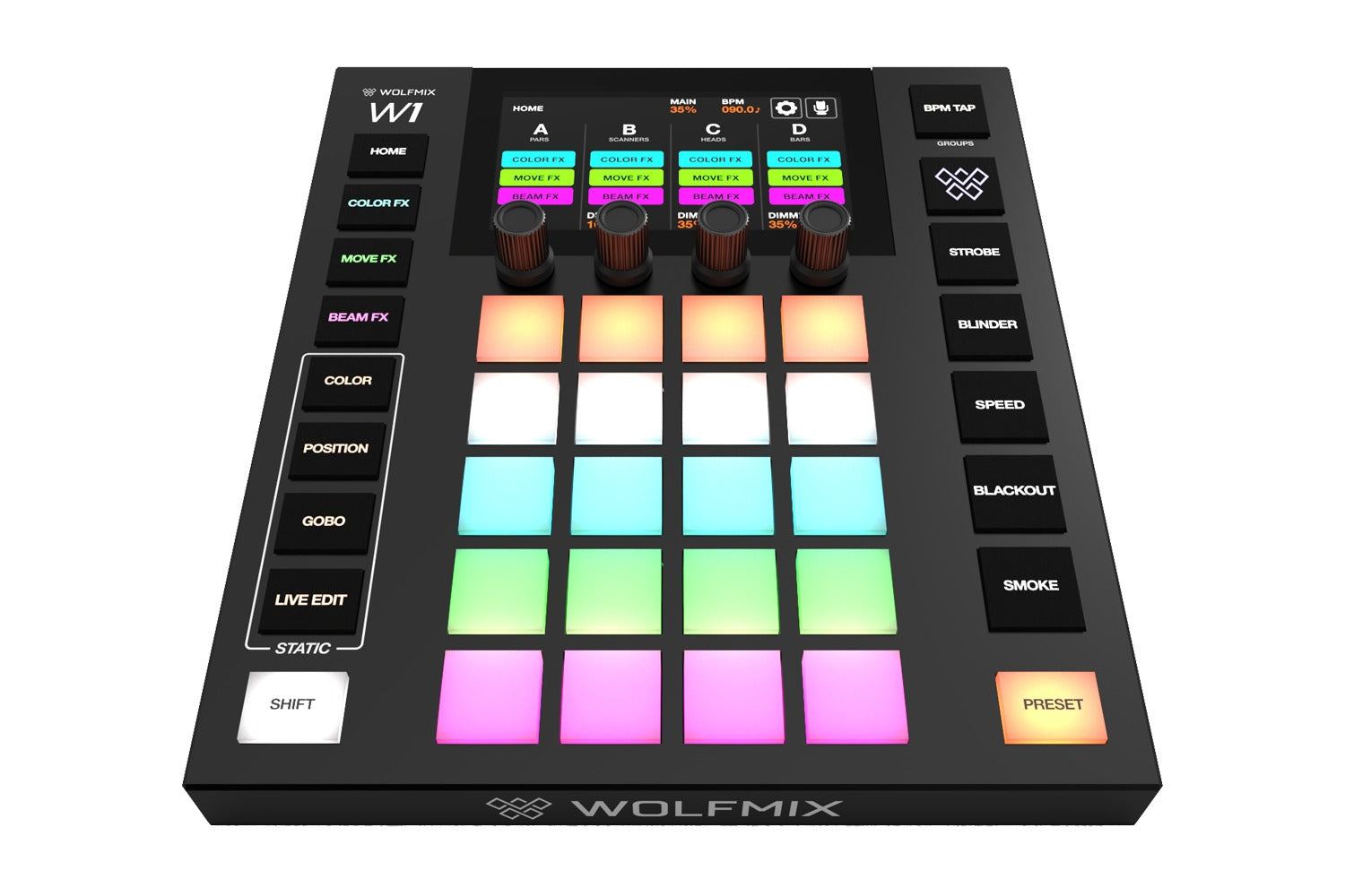 Wolfmix W1 MK2 standalone performance DMX lighting controller