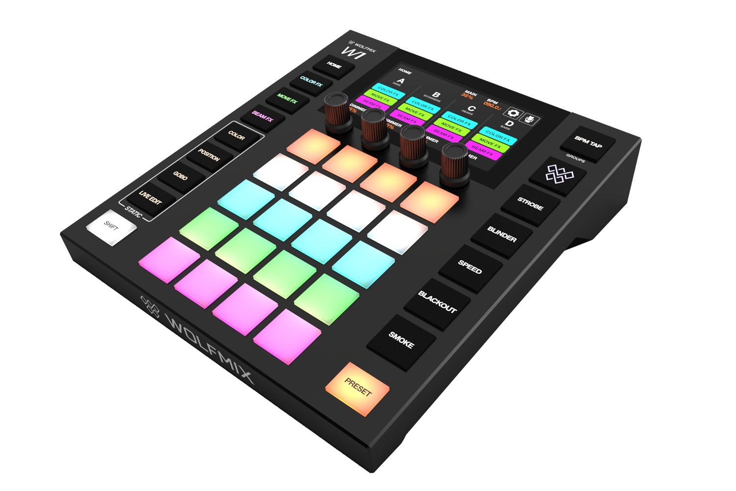 Wolfmix W1 MK2 standalone performance DMX lighting controller