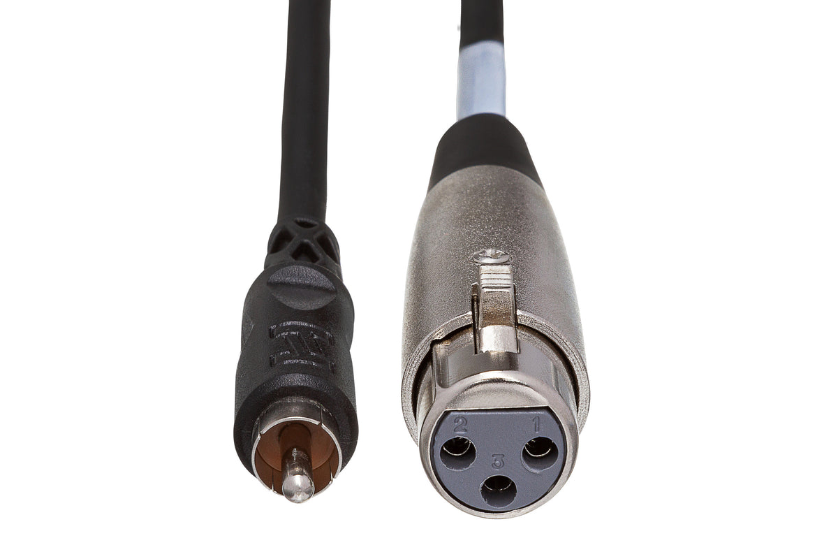 Hosa XRF115 Unbalanced Interconnect, XLR Female To RCA, 15 Ft / 4.5M