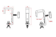 Event Lighting CLAMPG50 - Steel Hook Clamp with truss protector