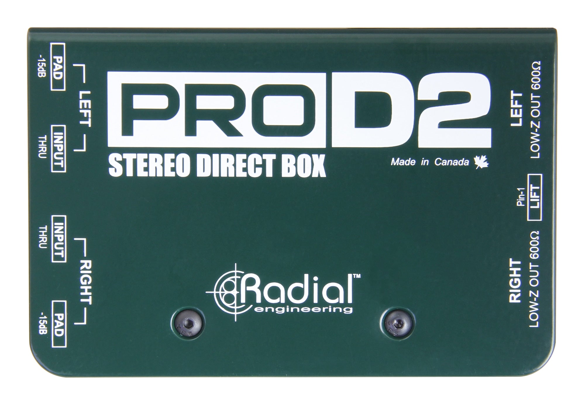 Radial PROD2 Passive 2 Channel DI With 2 Radial Transformers