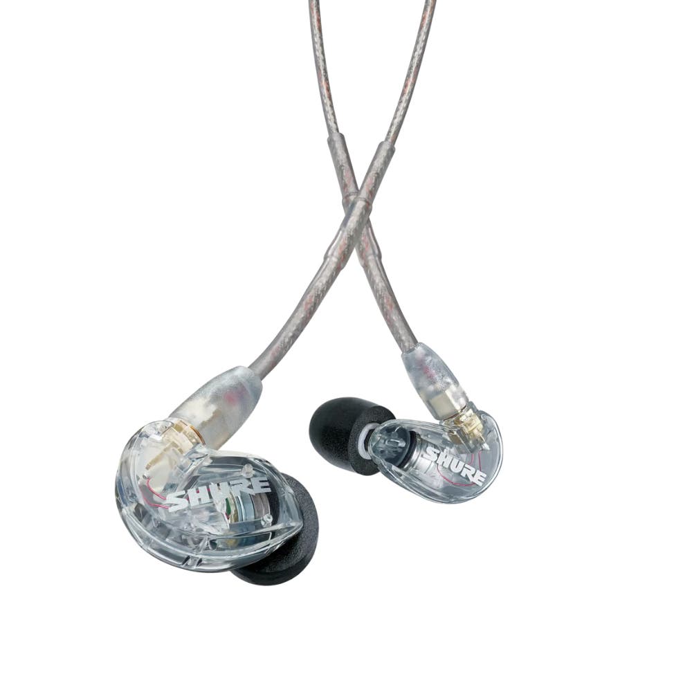 Shure SE215-CL Stereo In-Ear Clear Earphones/Sound Isolating/Enhanced Bass 3.5mm EAC64 Cable