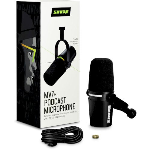 Shure MV7+ Podcast Microphone - Black