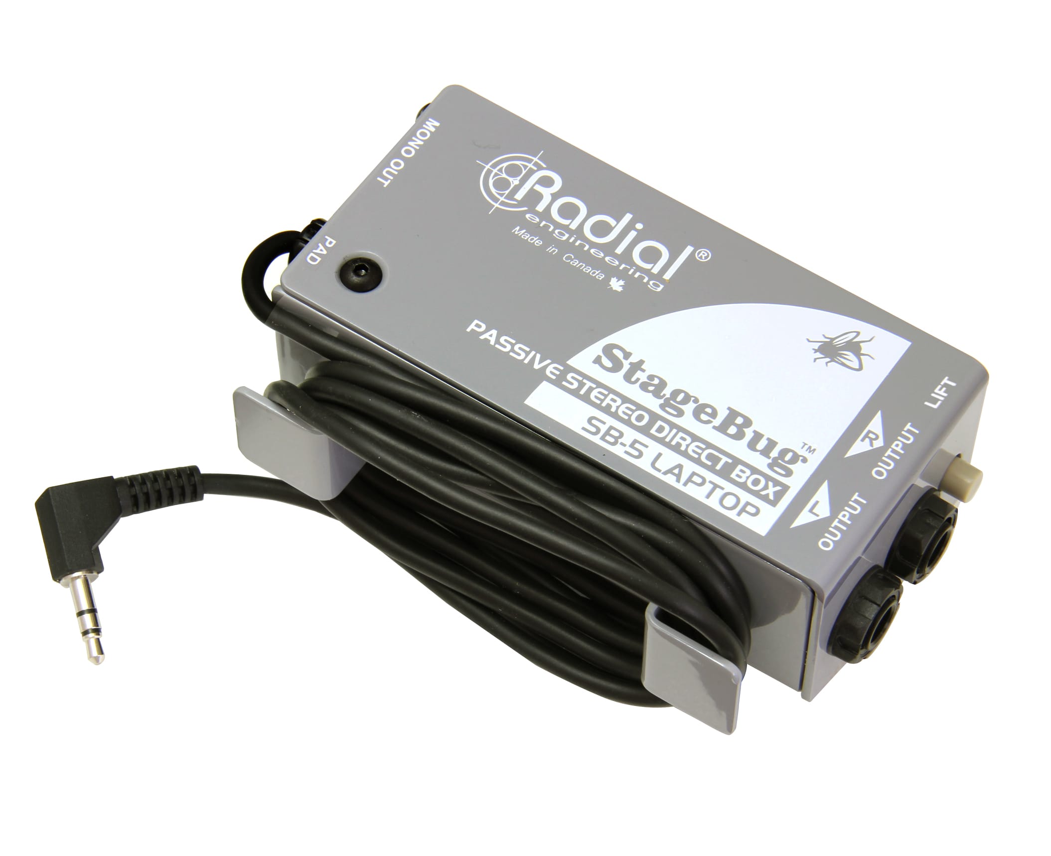 Radial SB-5 - StageBug - Passive Stereo Direct Box For Laptops & Mobile Devices