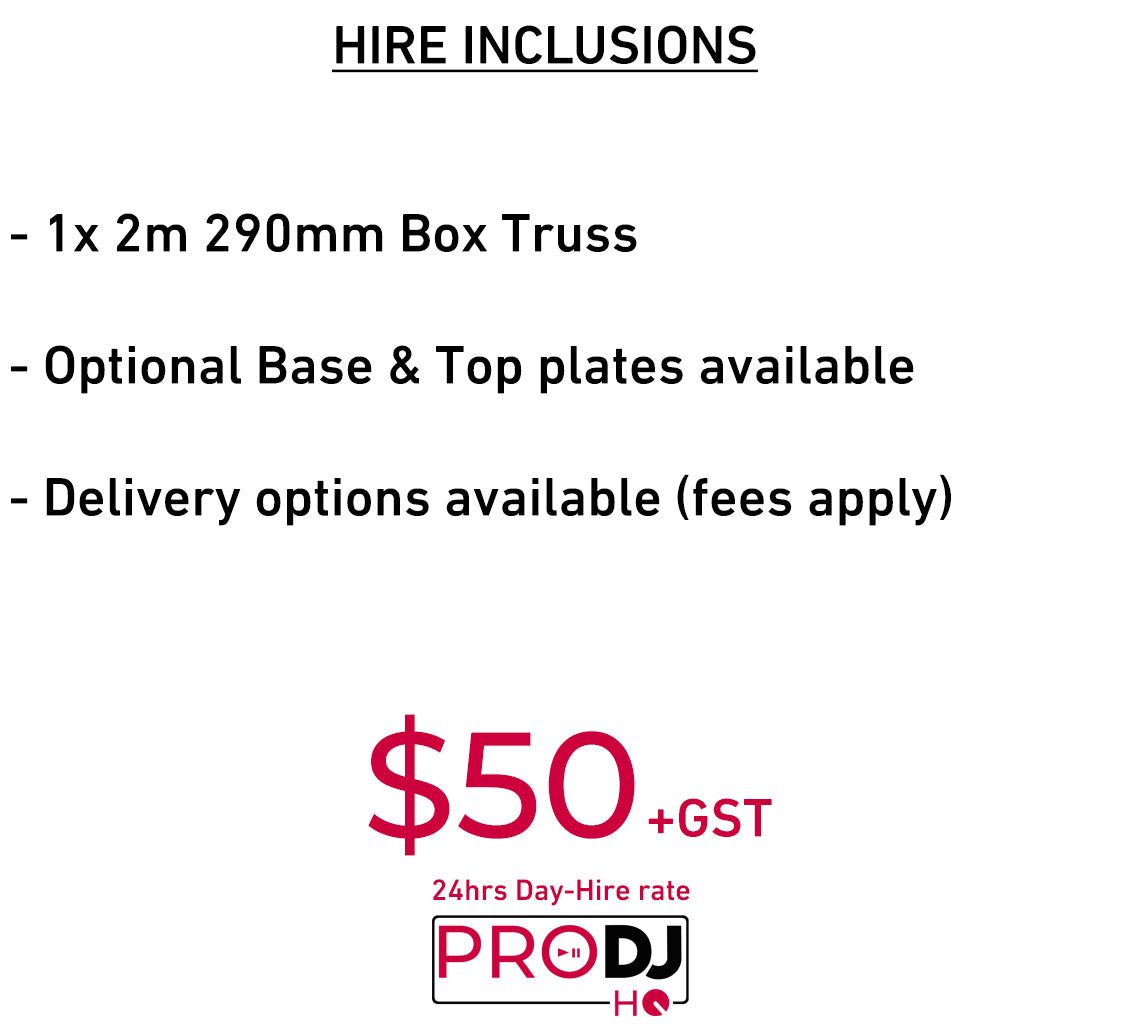 290mm Box Truss (2m) Hire