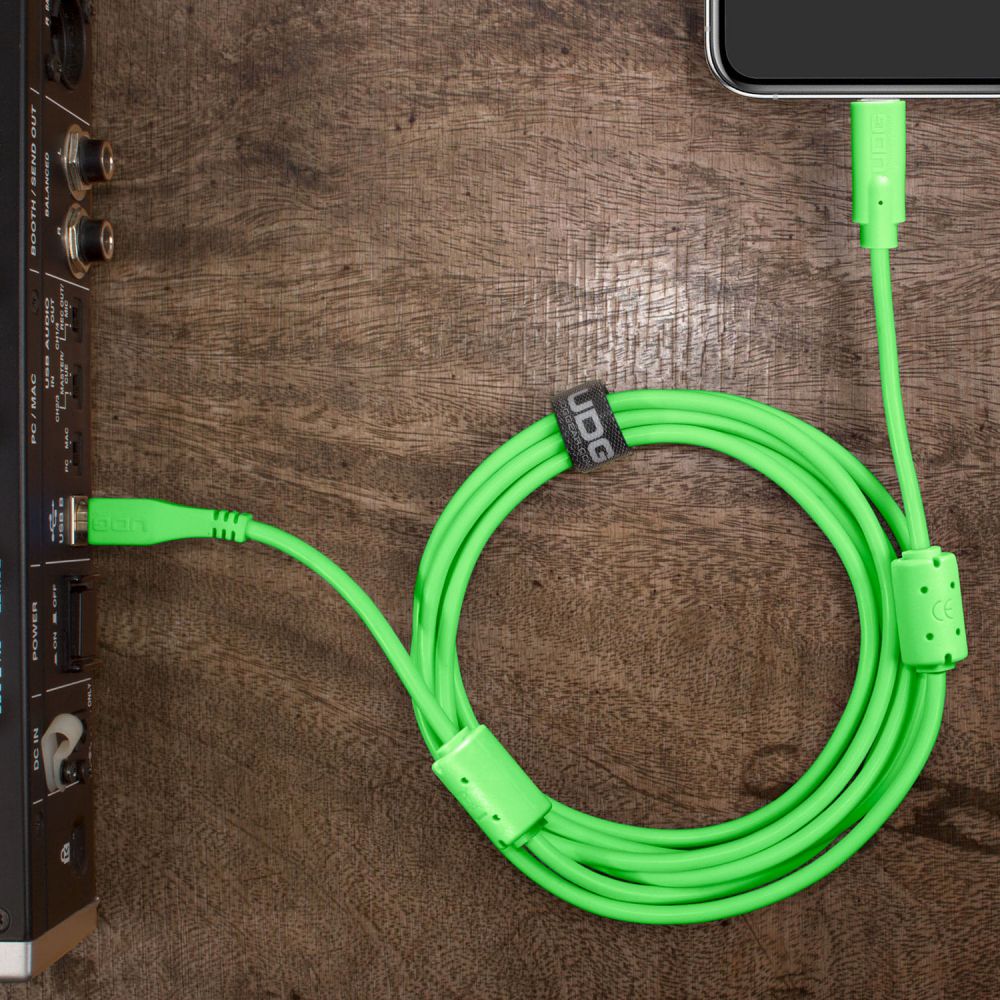 UDG Ultimate Cable USB 2.0 C-B Green Straight 1.5m
