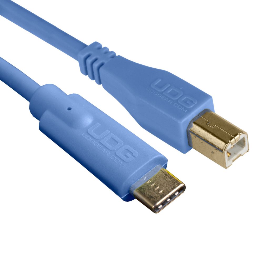 UDG Ultimate Cable USB 2.0 C-B Blue Straight 1.5m