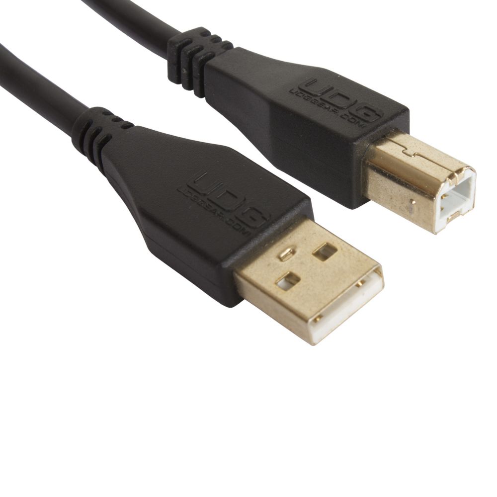 UDG Ultimate USB2 Cable A-B Black Straight 1m